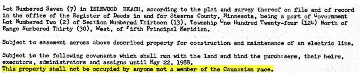 Image of part of a property deed